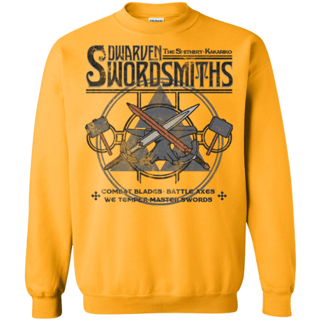 Sweatshirts Gold / Small Dwarven Swordsmiths Crewneck Sweatshirt