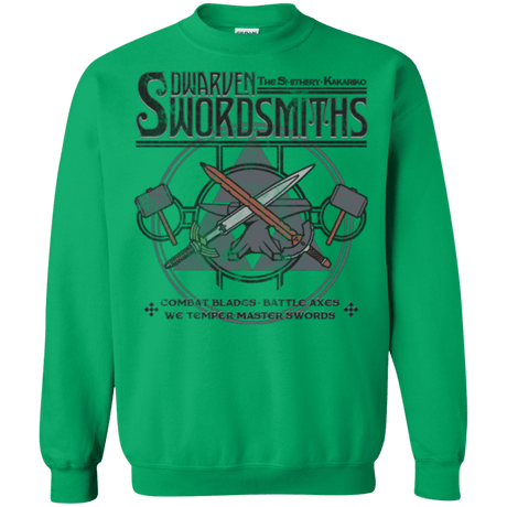 Sweatshirts Irish Green / Small Dwarven Swordsmiths Crewneck Sweatshirt