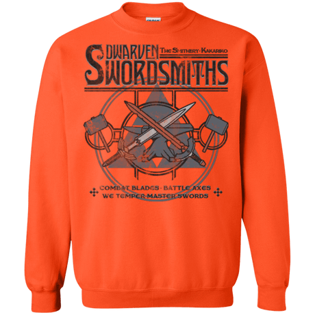 Sweatshirts Orange / Small Dwarven Swordsmiths Crewneck Sweatshirt