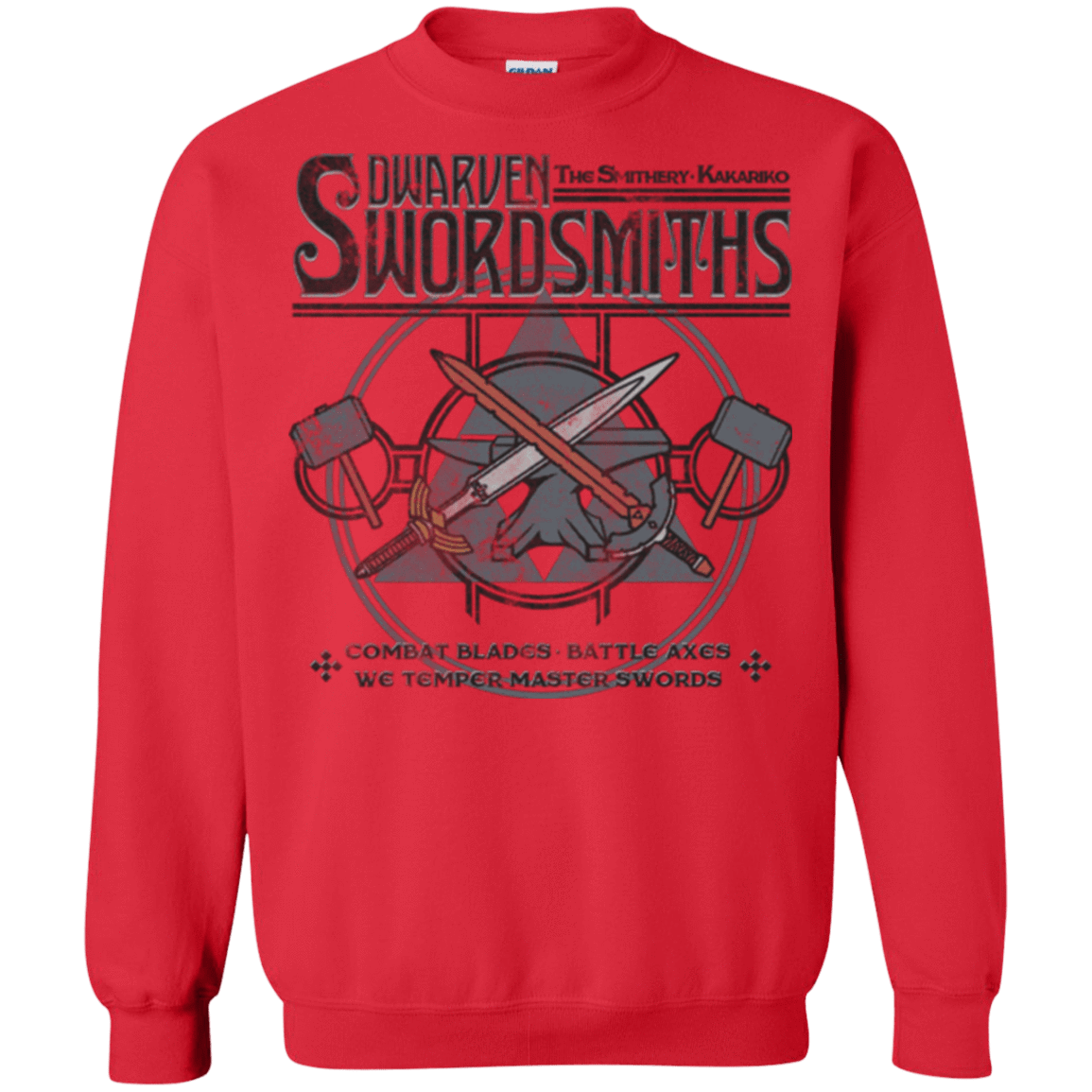 Sweatshirts Red / Small Dwarven Swordsmiths Crewneck Sweatshirt