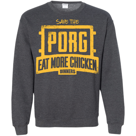 Sweatshirts Dark Heather / Small Eat More Chicken Crewneck Sweatshirt