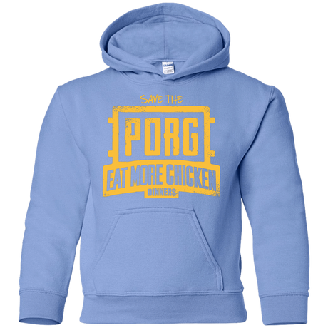 Sweatshirts Carolina Blue / YS Eat More Chicken Youth Hoodie