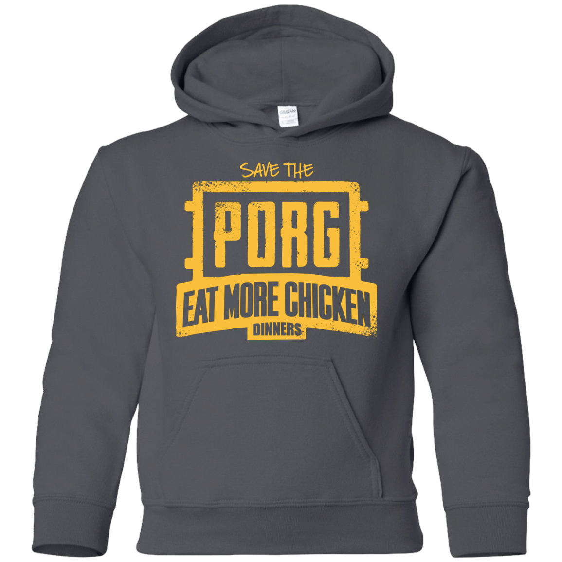 Sweatshirts Charcoal / YS Eat More Chicken Youth Hoodie