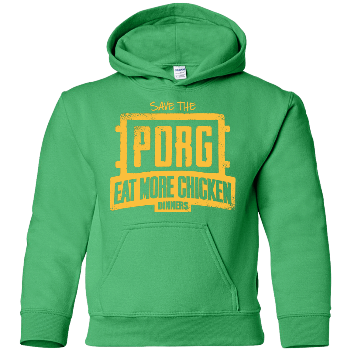 Sweatshirts Irish Green / YS Eat More Chicken Youth Hoodie