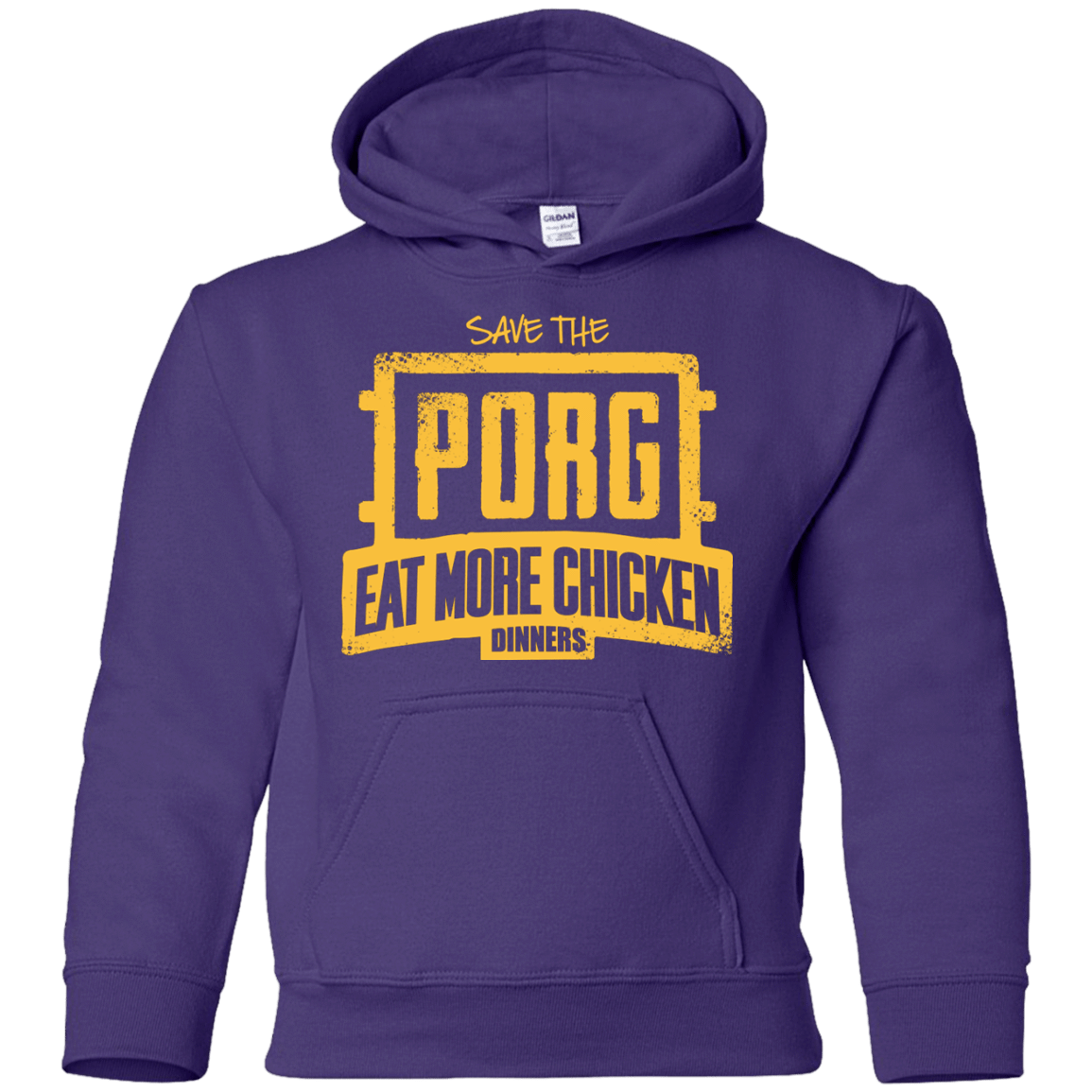 Sweatshirts Purple / YS Eat More Chicken Youth Hoodie