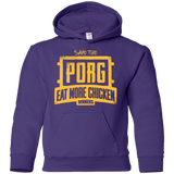 Sweatshirts Purple / YS Eat More Chicken Youth Hoodie