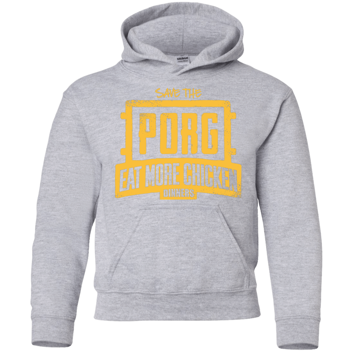 Sweatshirts Sport Grey / YS Eat More Chicken Youth Hoodie