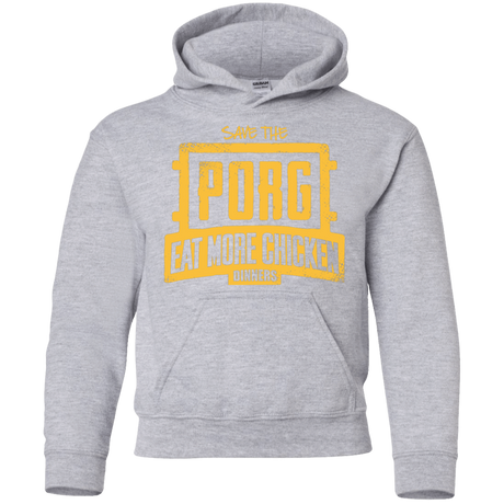 Sweatshirts Sport Grey / YS Eat More Chicken Youth Hoodie