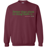 Sweatshirts Maroon / S Eat pizza, You must Crewneck Sweatshirt