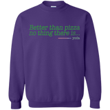 Sweatshirts Purple / S Eat pizza, You must Crewneck Sweatshirt