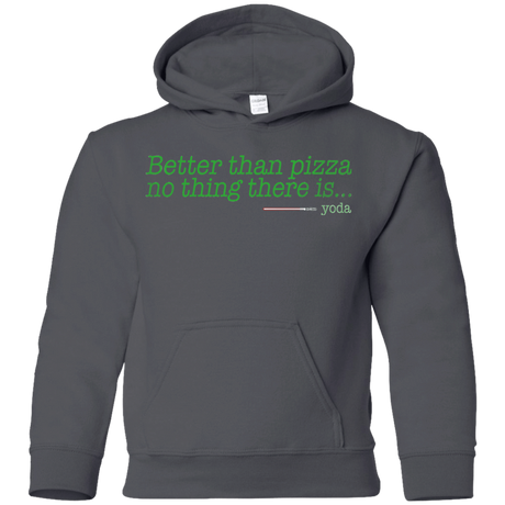 Sweatshirts Charcoal / YS Eat pizza, You must Youth Hoodie