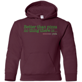 Sweatshirts Maroon / YS Eat pizza, You must Youth Hoodie