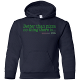 Sweatshirts Navy / YS Eat pizza, You must Youth Hoodie