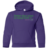Sweatshirts Purple / YS Eat pizza, You must Youth Hoodie