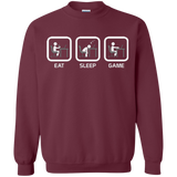 Sweatshirts Maroon / Small Eat Sleep Game PC Crewneck Sweatshirt