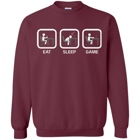 Sweatshirts Maroon / Small Eat Sleep Game PC Crewneck Sweatshirt