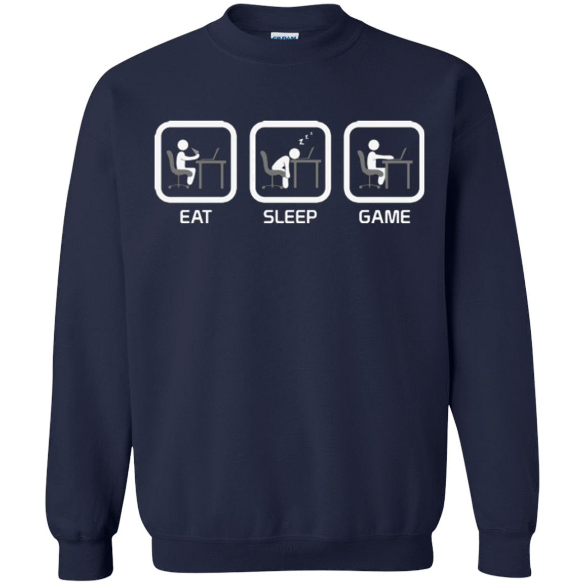 Sweatshirts Navy / Small Eat Sleep Game PC Crewneck Sweatshirt