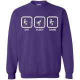 Sweatshirts Purple / Small Eat Sleep Game PC Crewneck Sweatshirt