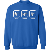 Sweatshirts Royal / Small Eat Sleep Game PC Crewneck Sweatshirt