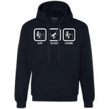 Sweatshirts Navy / Small Eat Sleep Game PC Premium Fleece Hoodie