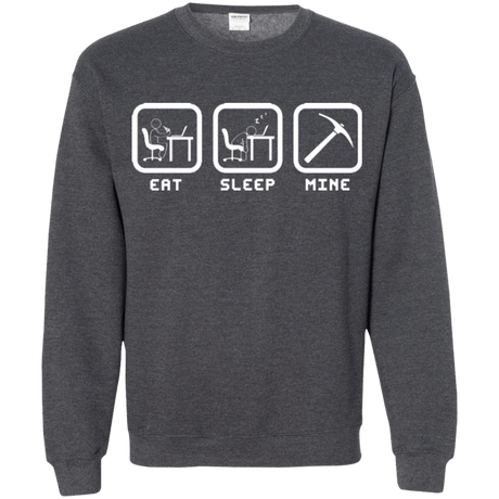 Sweatshirts Dark Heather / Small Eat Sleep Mine Crewneck Sweatshirt