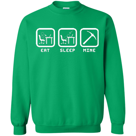 Sweatshirts Irish Green / Small Eat Sleep Mine Crewneck Sweatshirt