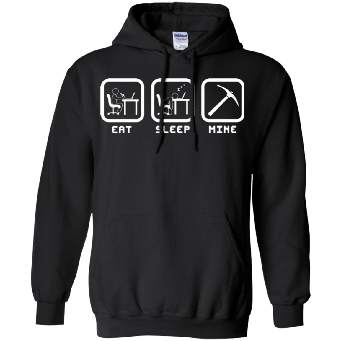 Sweatshirts Black / Small Eat Sleep Mine Pullover Hoodie