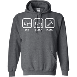 Sweatshirts Dark Heather / Small Eat Sleep Mine Pullover Hoodie
