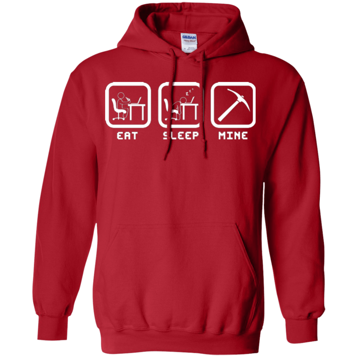 Sweatshirts Red / Small Eat Sleep Mine Pullover Hoodie