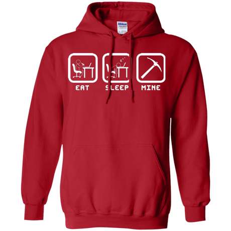 Sweatshirts Red / Small Eat Sleep Mine Pullover Hoodie