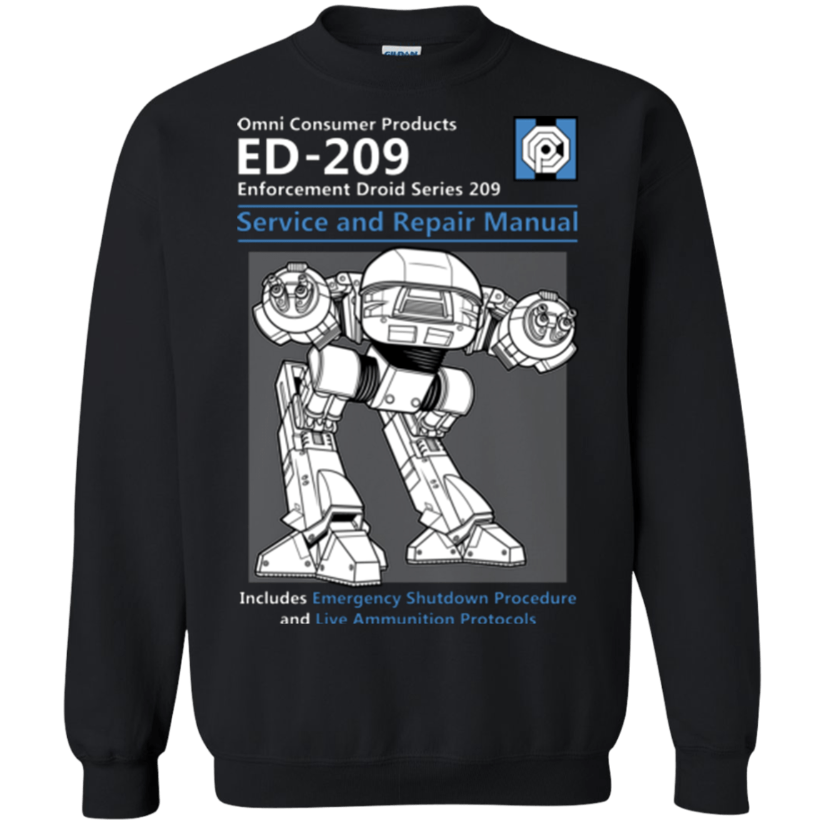 Sweatshirts Black / Small ED209 SERVICE & REPAIR MANUAL Crewneck Sweatshirt