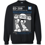 Sweatshirts Black / Small ED209 SERVICE & REPAIR MANUAL Crewneck Sweatshirt