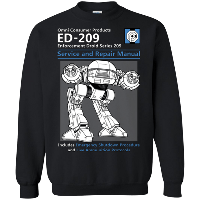 Sweatshirts Black / Small ED209 SERVICE & REPAIR MANUAL Crewneck Sweatshirt