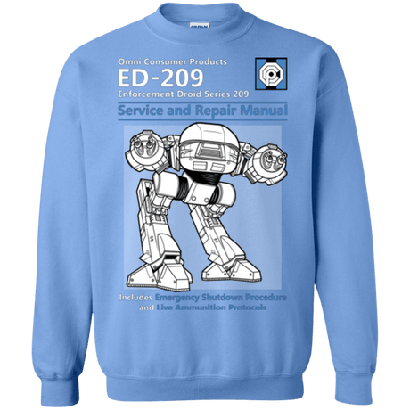 Sweatshirts Carolina Blue / Small ED209 SERVICE & REPAIR MANUAL Crewneck Sweatshirt