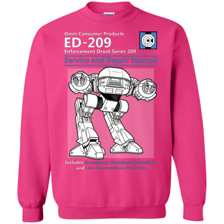 Sweatshirts Heliconia / Small ED209 SERVICE & REPAIR MANUAL Crewneck Sweatshirt