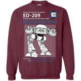 Sweatshirts Maroon / Small ED209 SERVICE & REPAIR MANUAL Crewneck Sweatshirt