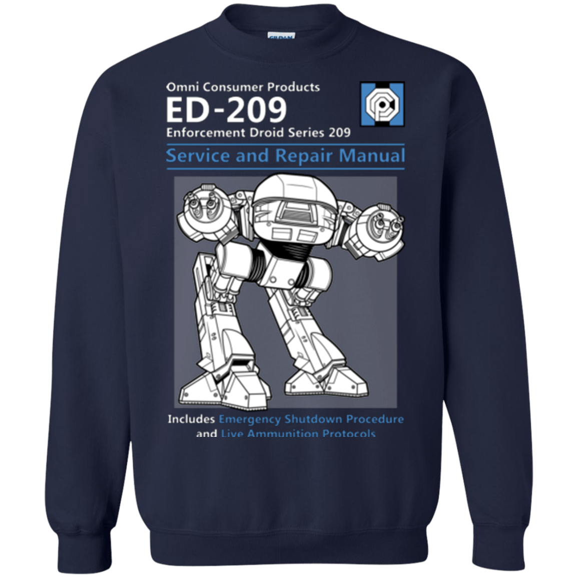 Sweatshirts Navy / Small ED209 SERVICE & REPAIR MANUAL Crewneck Sweatshirt