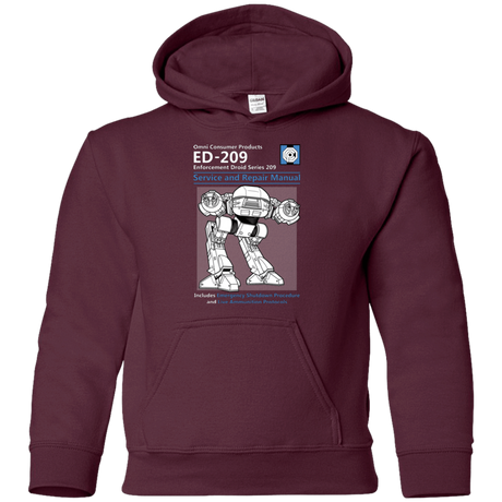 Sweatshirts Maroon / YS ED209 SERVICE & REPAIR MANUAL Youth Hoodie