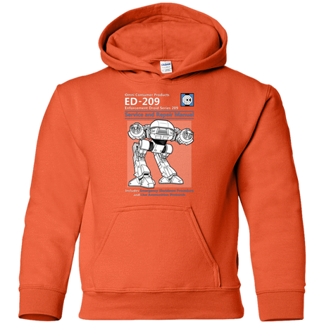 Sweatshirts Orange / YS ED209 SERVICE & REPAIR MANUAL Youth Hoodie