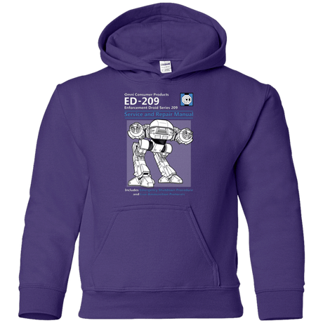 Sweatshirts Purple / YS ED209 SERVICE & REPAIR MANUAL Youth Hoodie