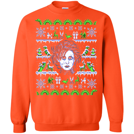 Sweatshirts Orange / Small Edward Scissorhands ugly sweater Crewneck Sweatshirt
