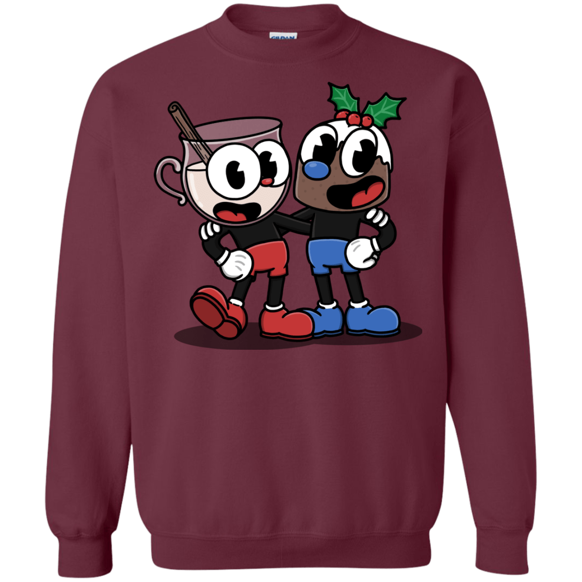 Sweatshirts Maroon / S Eggnoghead and Puddingman Crewneck Sweatshirt
