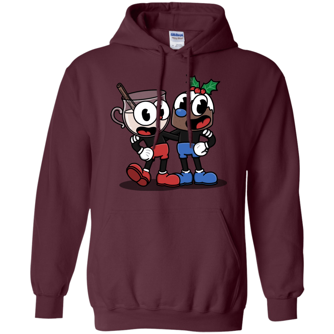 Sweatshirts Maroon / S Eggnoghead and Puddingman Pullover Hoodie