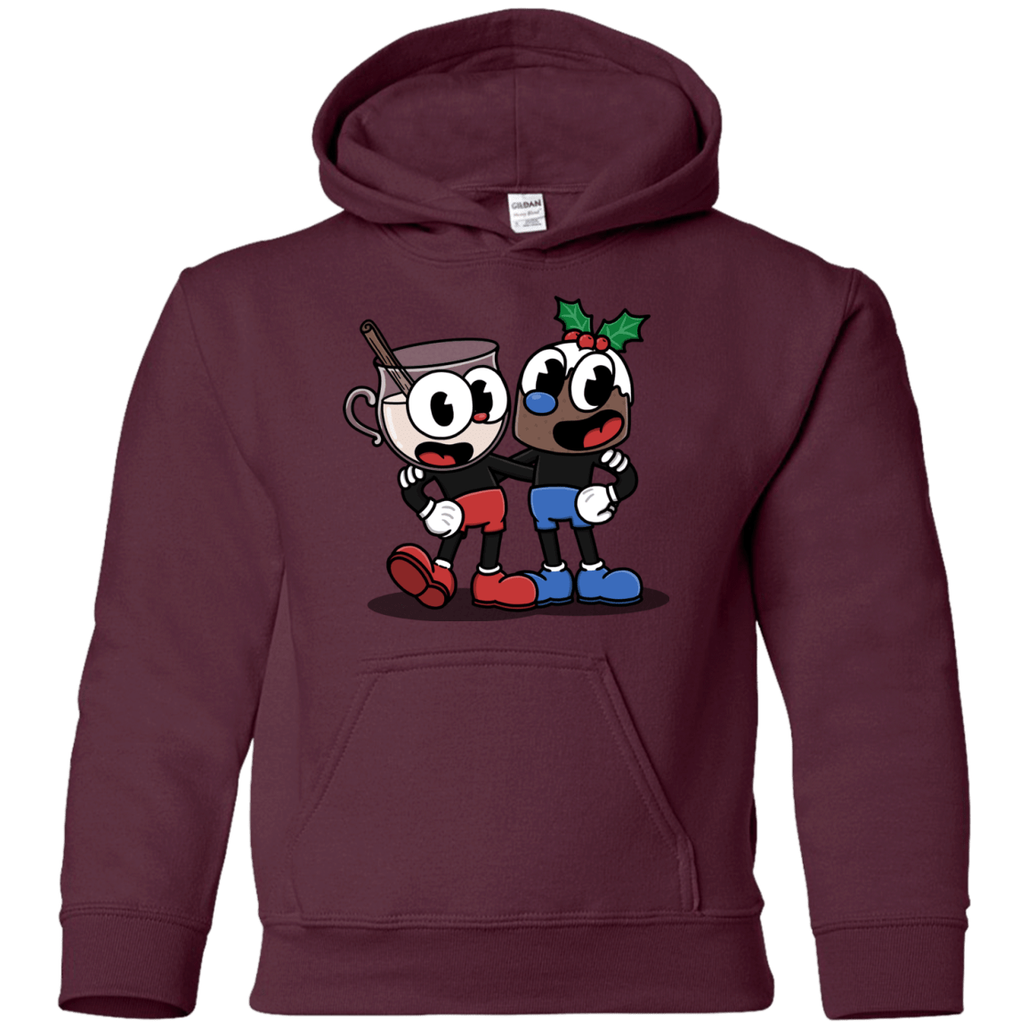 Sweatshirts Maroon / YS Eggnoghead and Puddingman Youth Hoodie
