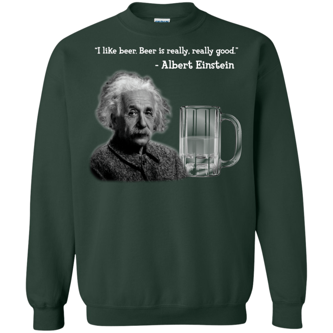 Sweatshirts Forest Green / Small Einstein Crewneck Sweatshirt