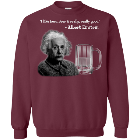 Sweatshirts Maroon / Small Einstein Crewneck Sweatshirt