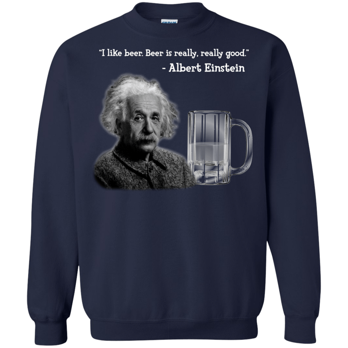 Sweatshirts Navy / Small Einstein Crewneck Sweatshirt