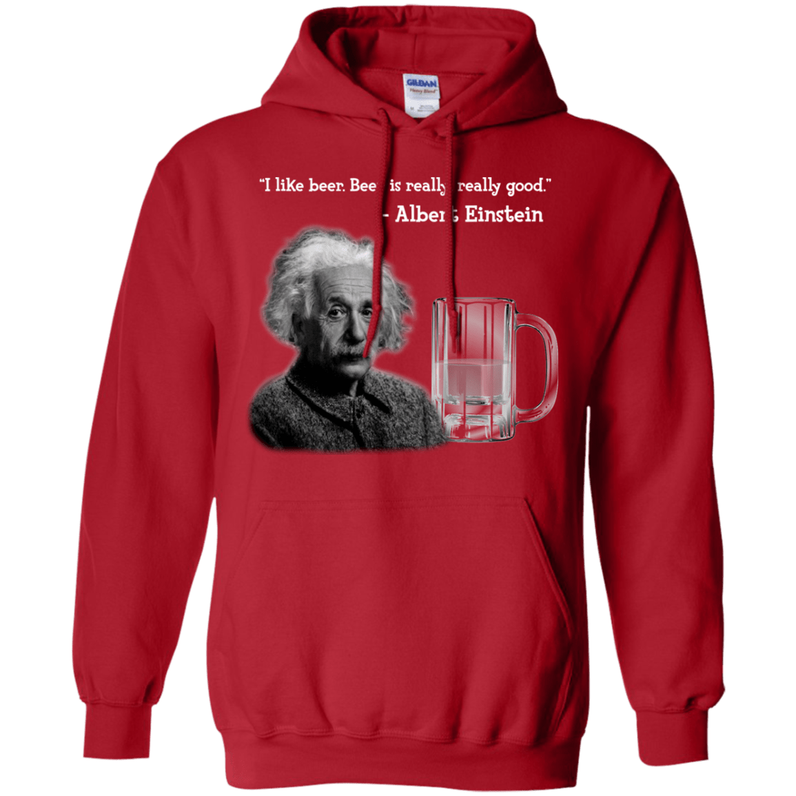 Sweatshirts Red / Small Einstein Pullover Hoodie