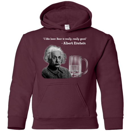 Sweatshirts Maroon / YS Einstein Youth Hoodie