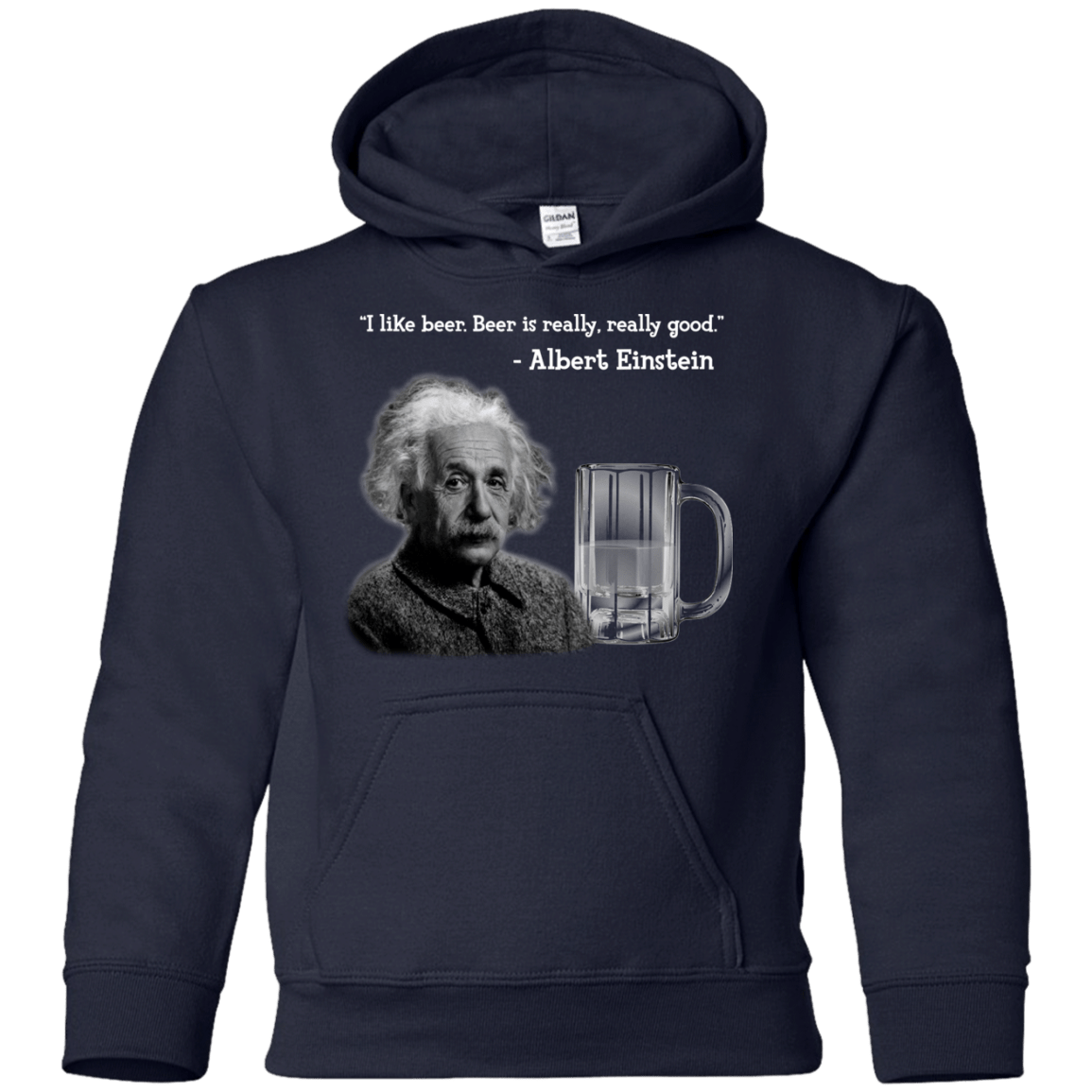 Sweatshirts Navy / YS Einstein Youth Hoodie